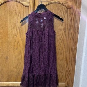 Burgundy/maroon lace dress